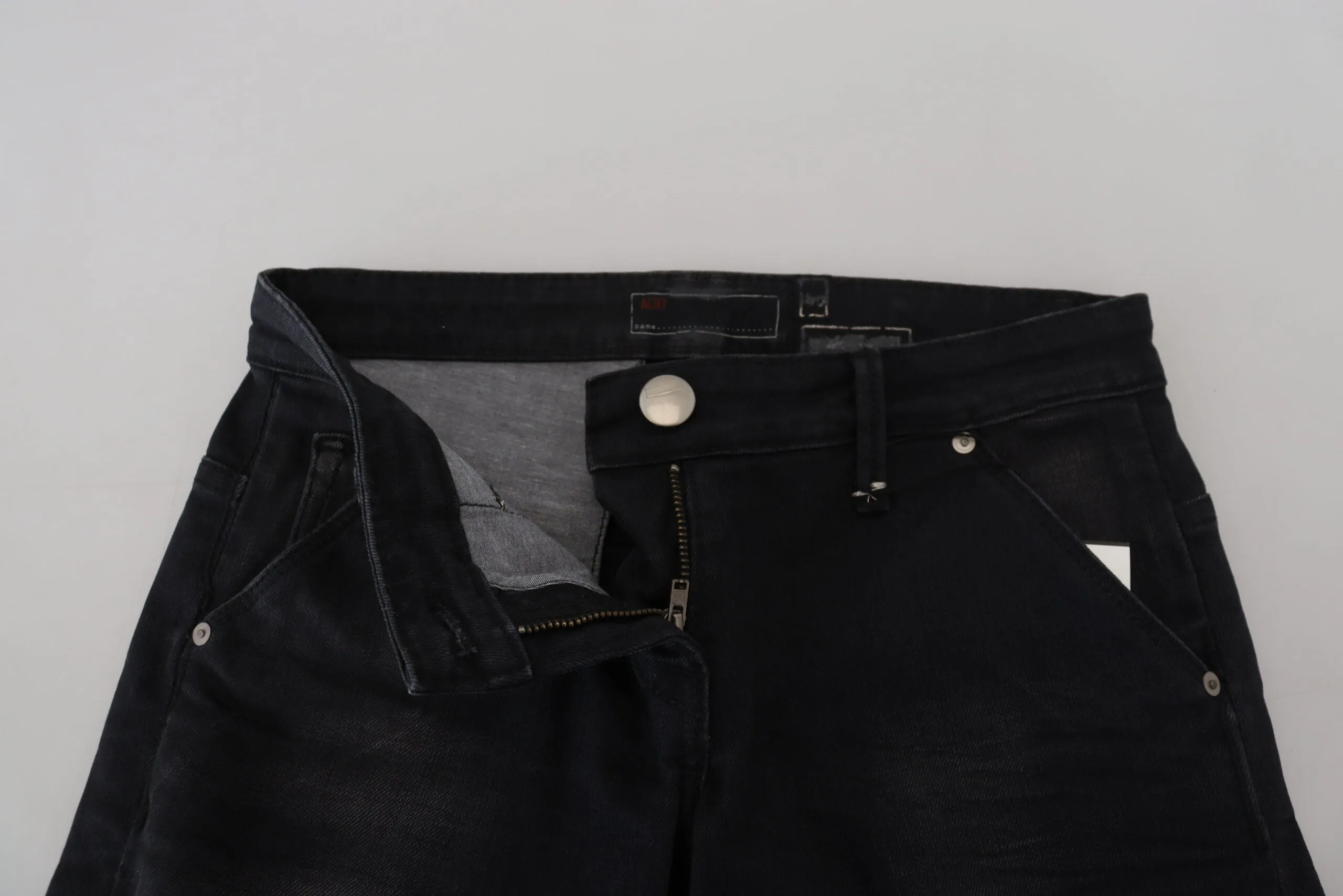 Sleek Black Washed Low Waist Skinny Jeans sold by Louxly product image thumbnail 4