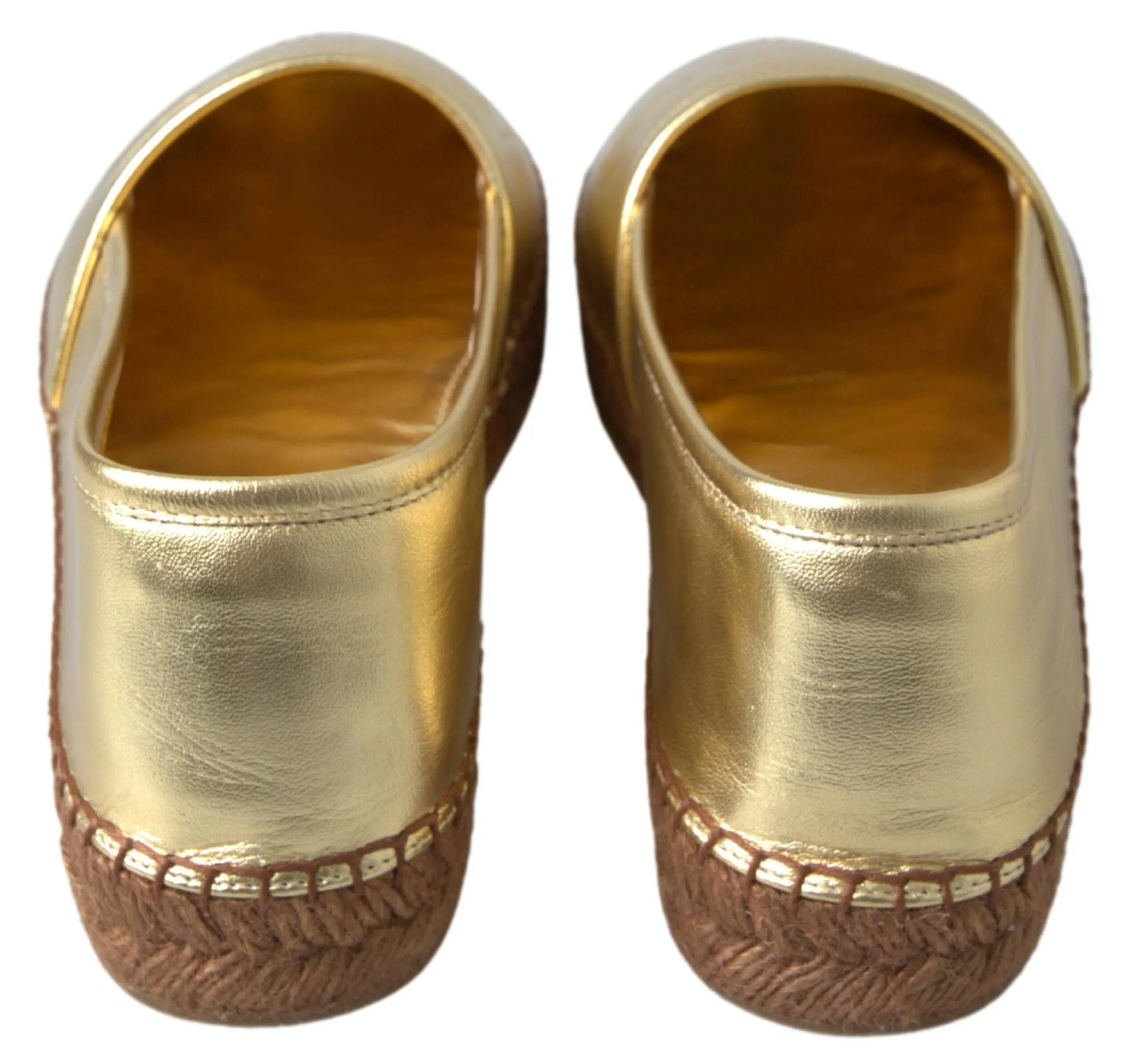 Golden Elegance Leather Espadrilles sold by Louxly product image thumbnail 5
