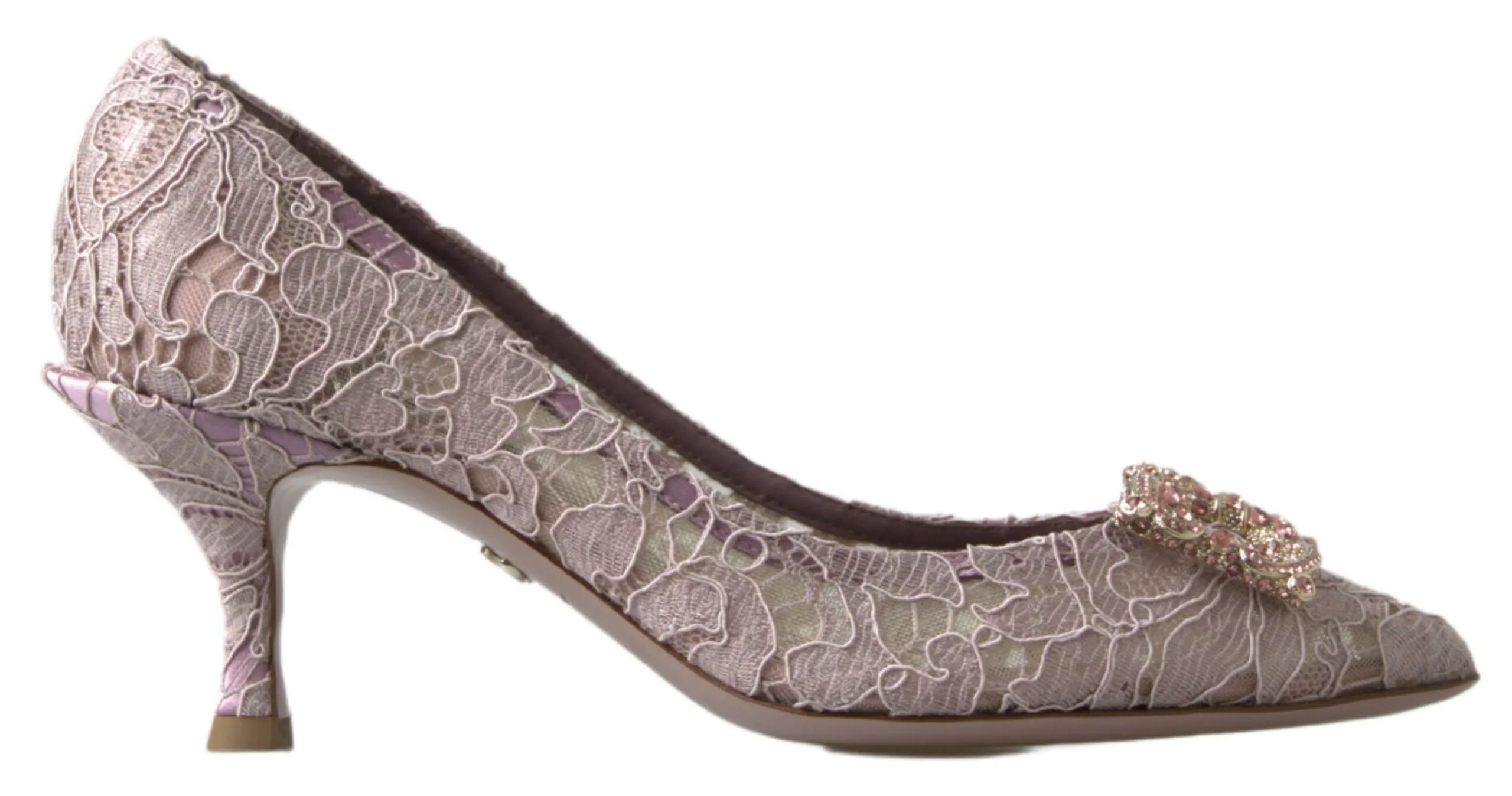 Elegant Pink Crystal Embellished Heels sold by Louxly