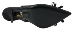 Embellished Black Slingback Heels Pumps sold by Louxly