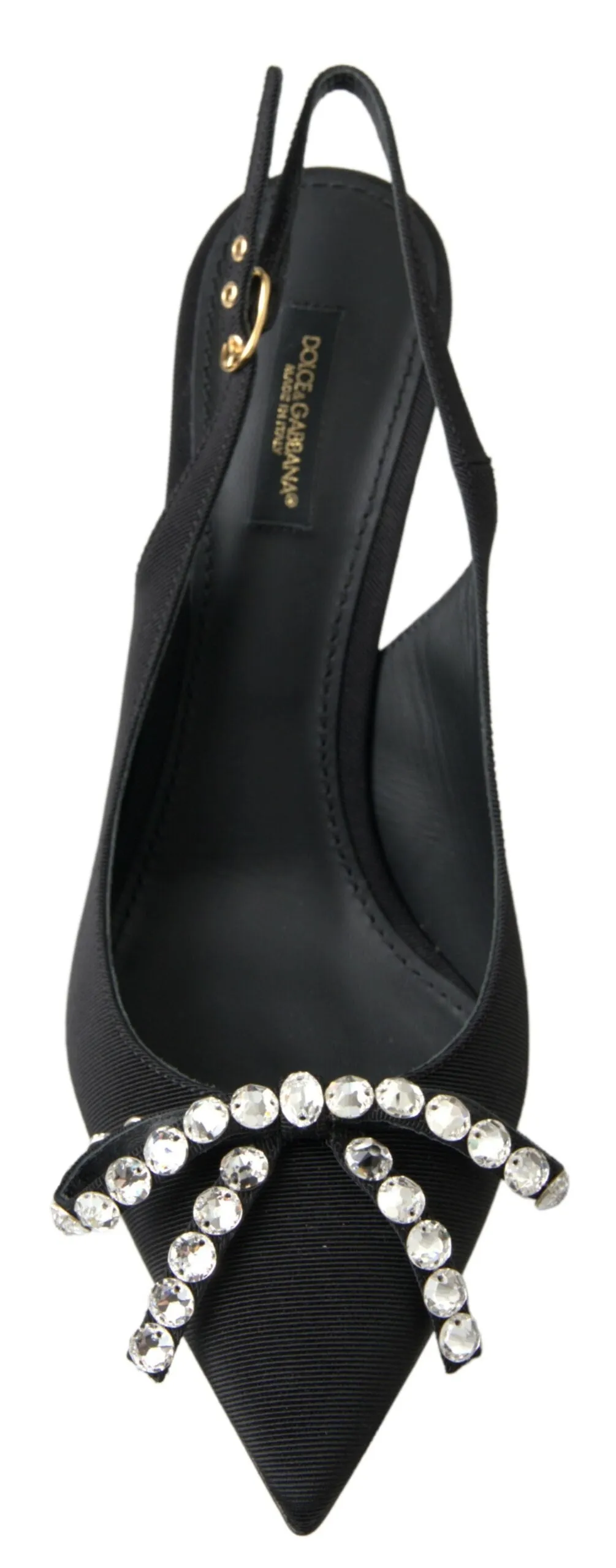 Embellished Black Slingback Heels Pumps sold by Louxly product image thumbnail 3