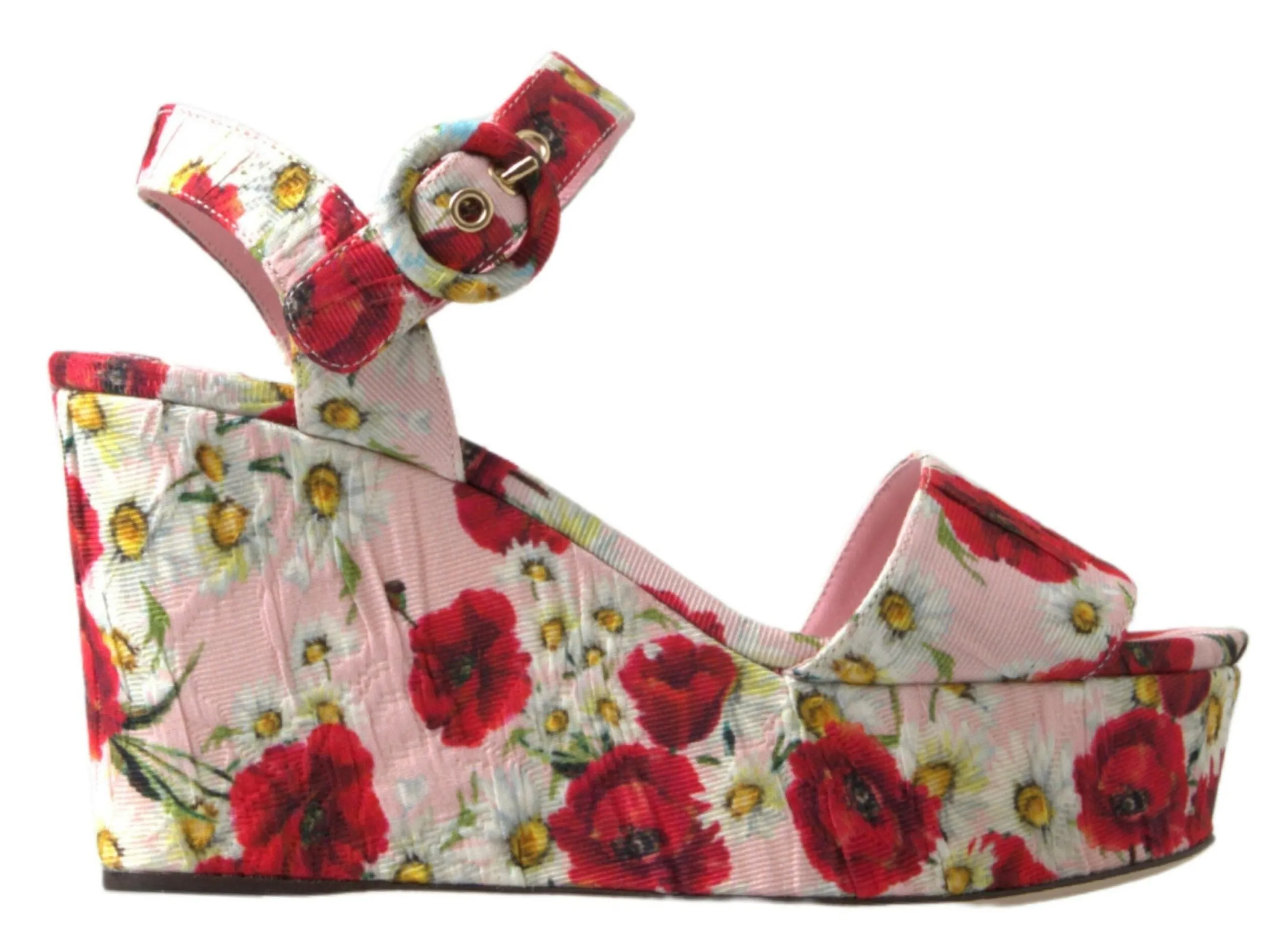 Floral Ankle Strap Wedge Sandals sold by Louxly