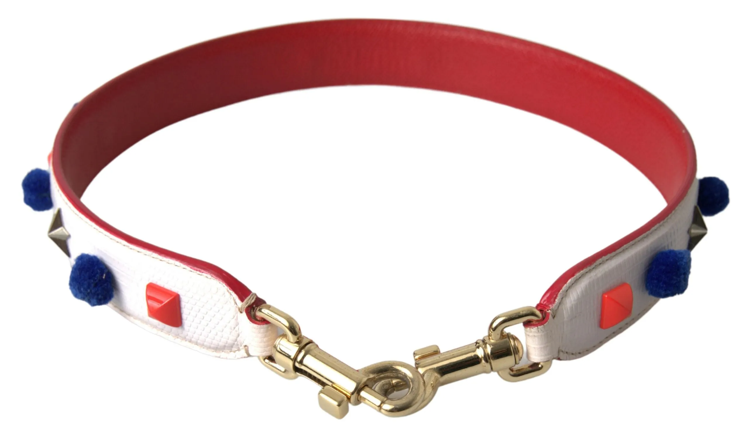Stunning White Multicolor Studded Leather Strap sold by Louxly product image thumbnail 2