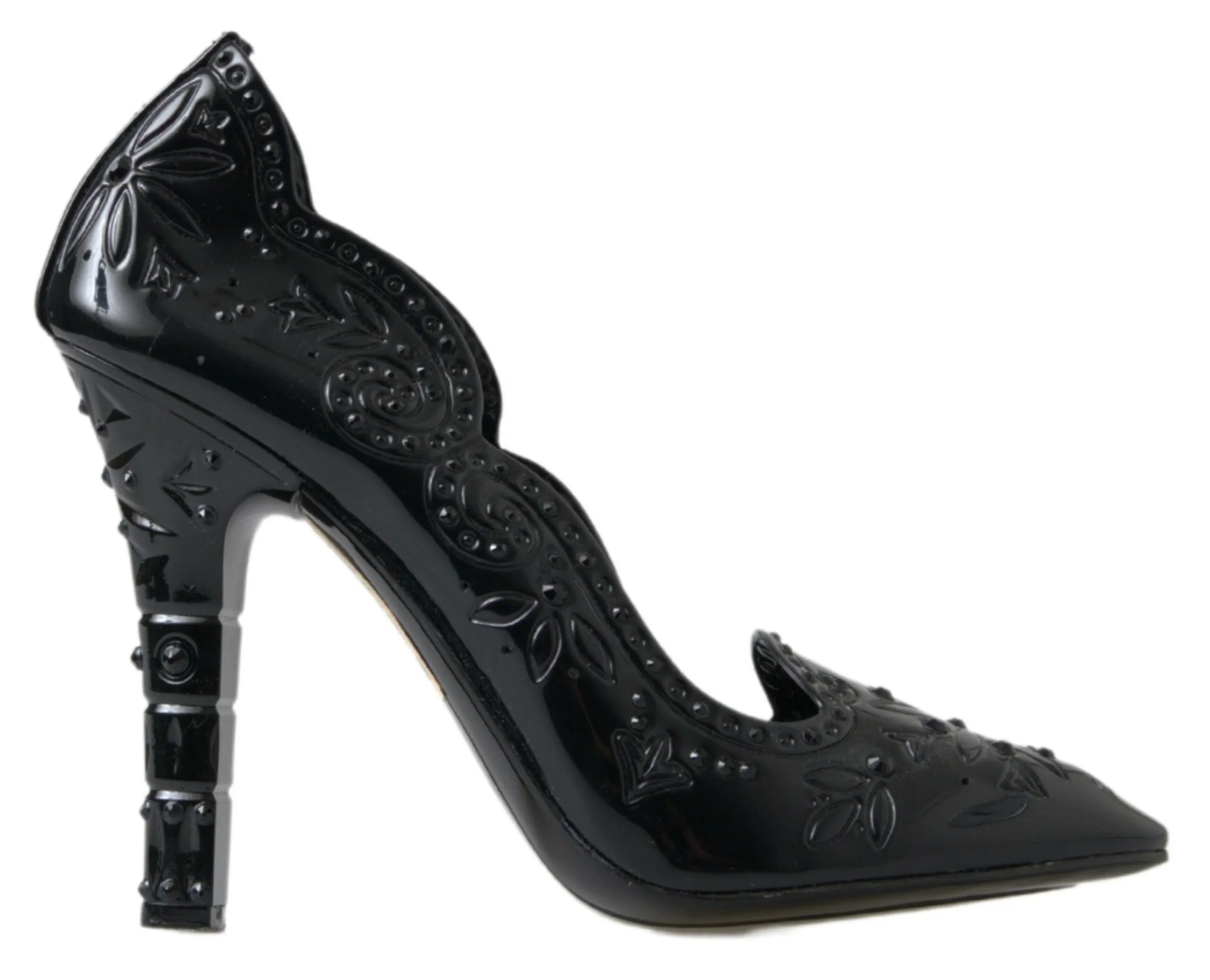 Elegant Black Crystal Cinderella Pumps sold by Louxly