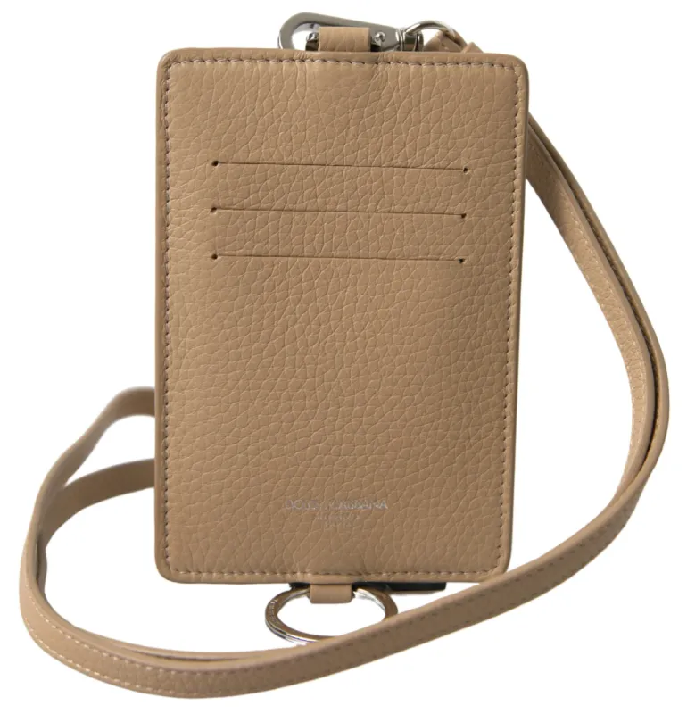 Elegant Beige Leather Cardholder Wallet sold by Louxly