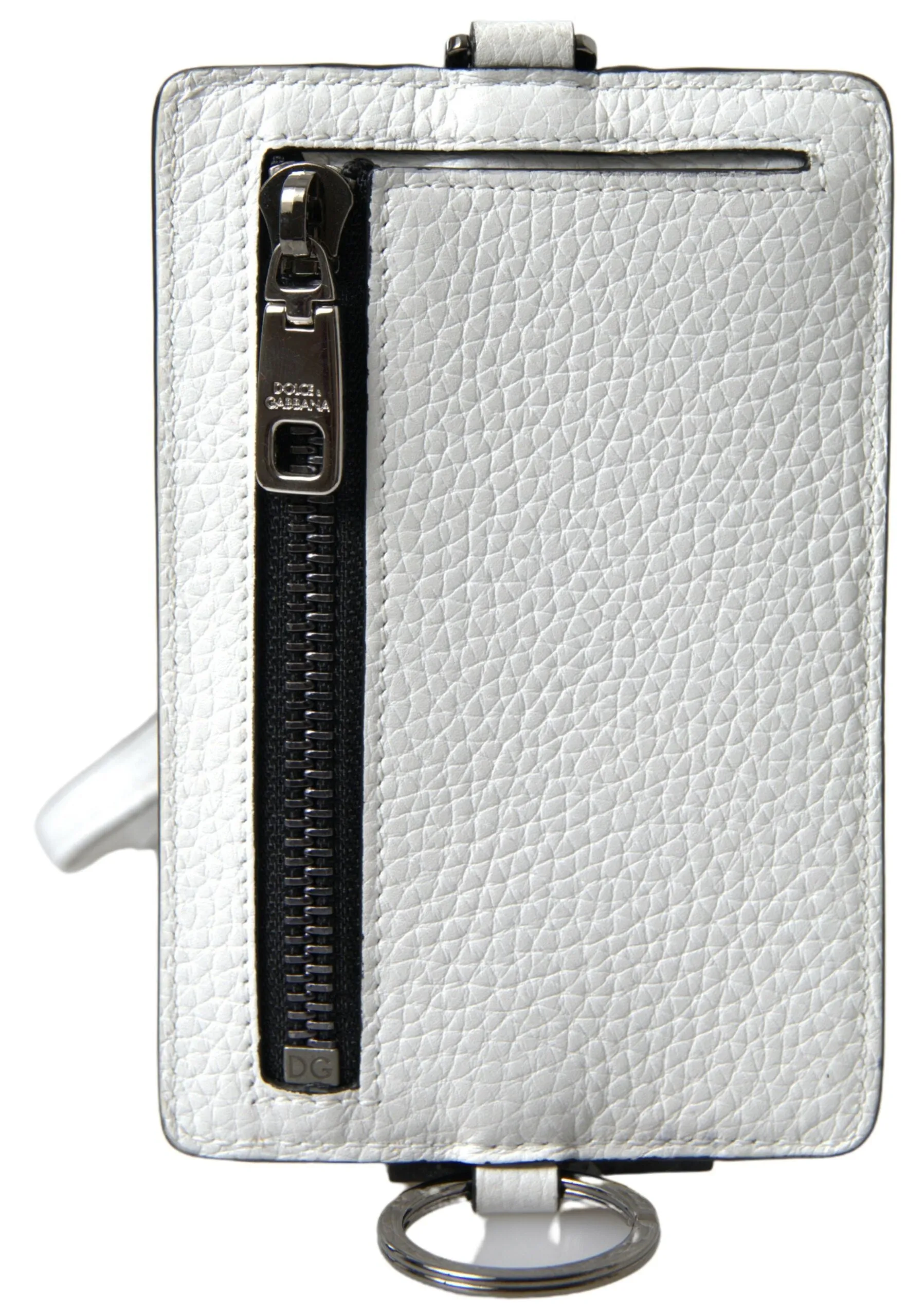 Elegant White Leather Cardholder Lanyard sold by Louxly product image thumbnail 3