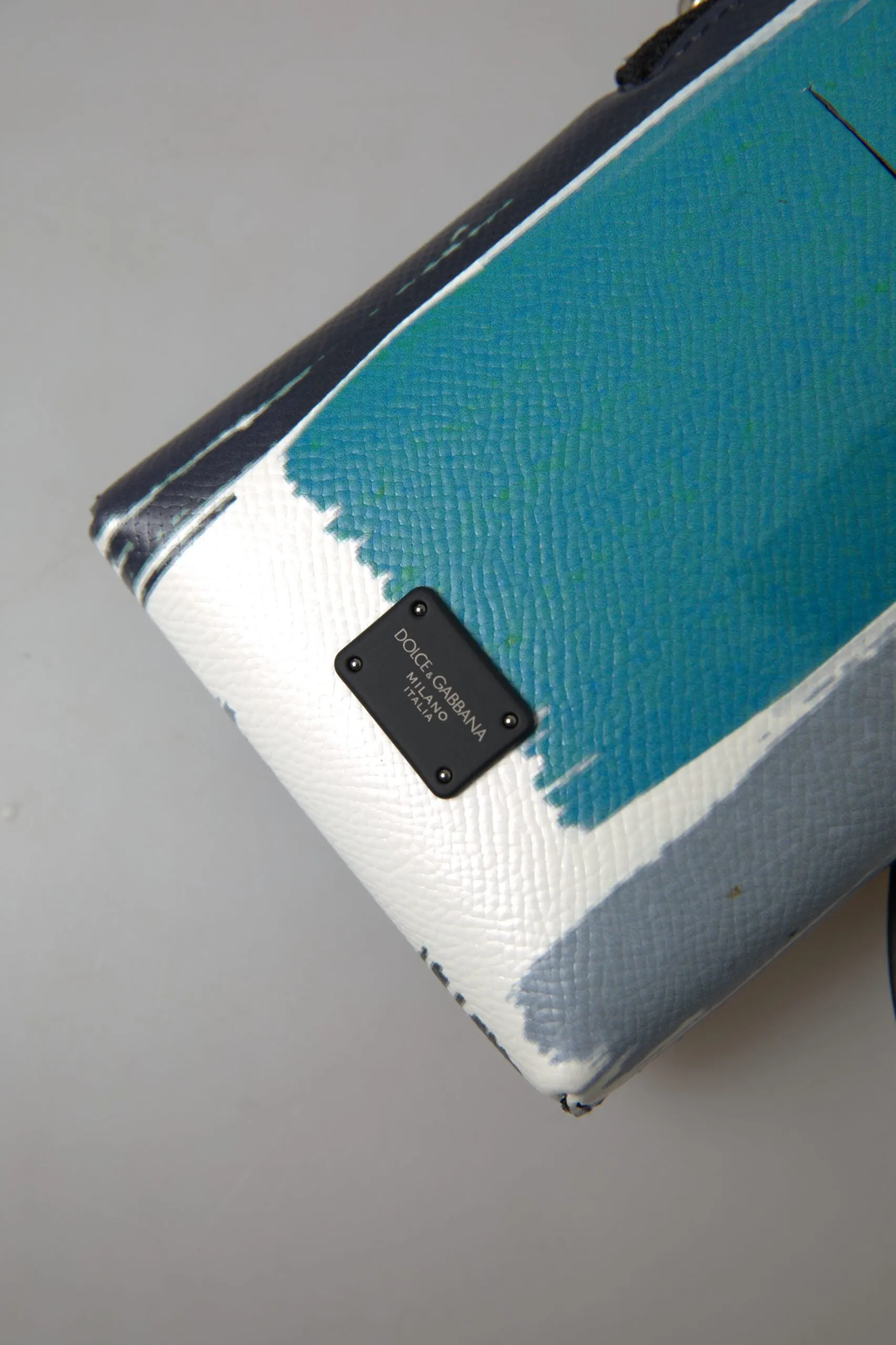 Elegant Leather Crossbody Phone Bag in Blue & White sold by Louxly product image thumbnail 4