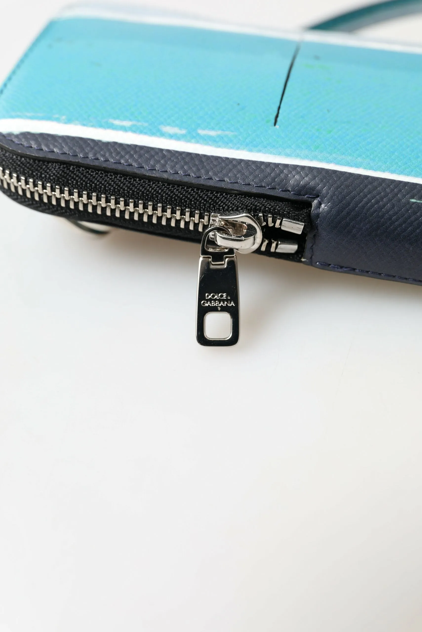 Elegant Leather Crossbody Phone Bag in Blue & White sold by Louxly product image thumbnail 5