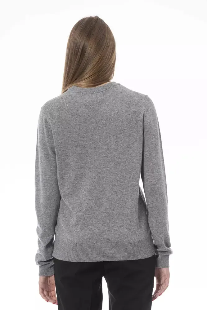 Gray Wool Women Sweater sold by Louxly product image thumbnail 3