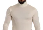 Ivory Cashmere-Silk Blend Turtleneck Sweater sold by Louxly