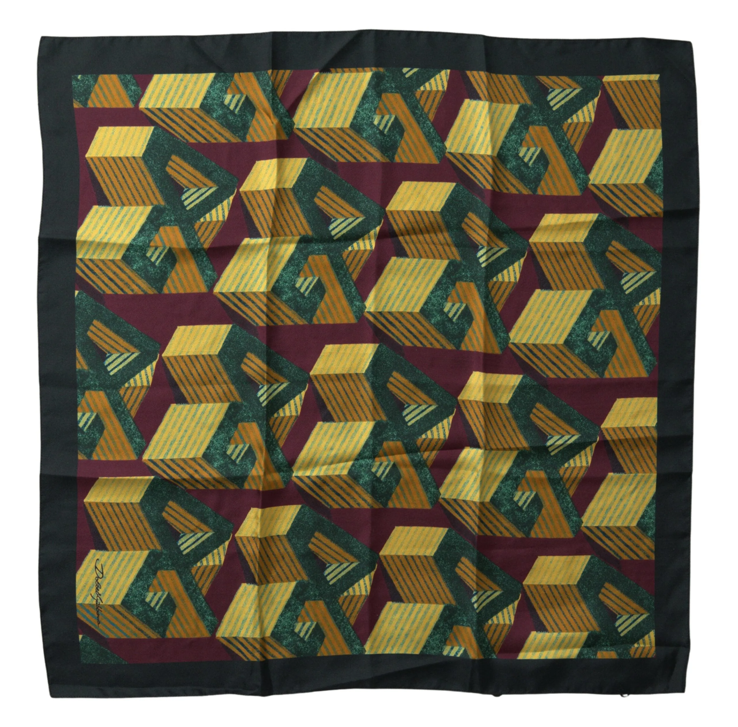 Elegant Multicolor Silk Men's Square Scarf sold by Louxly