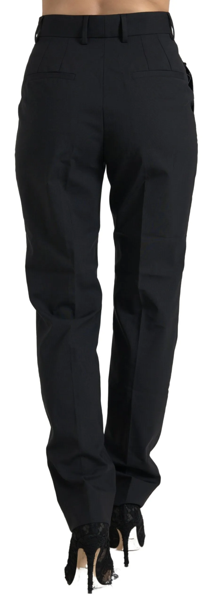 Elegant High-Waist Tapered Wool Pants sold by Louxly product image thumbnail 3
