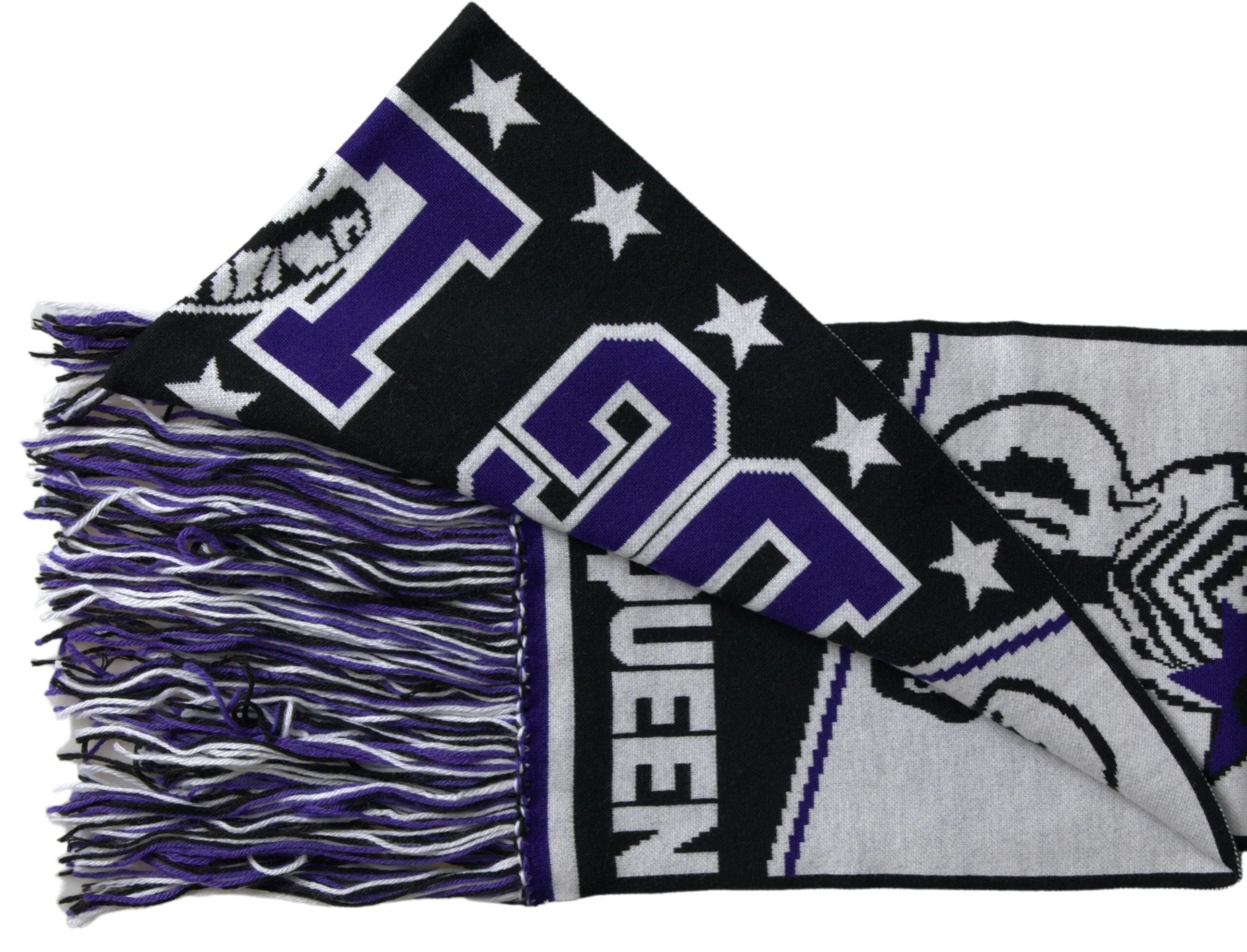 Elegant Multicolor Wool Blend Scarf sold by Louxly product image thumbnail 2