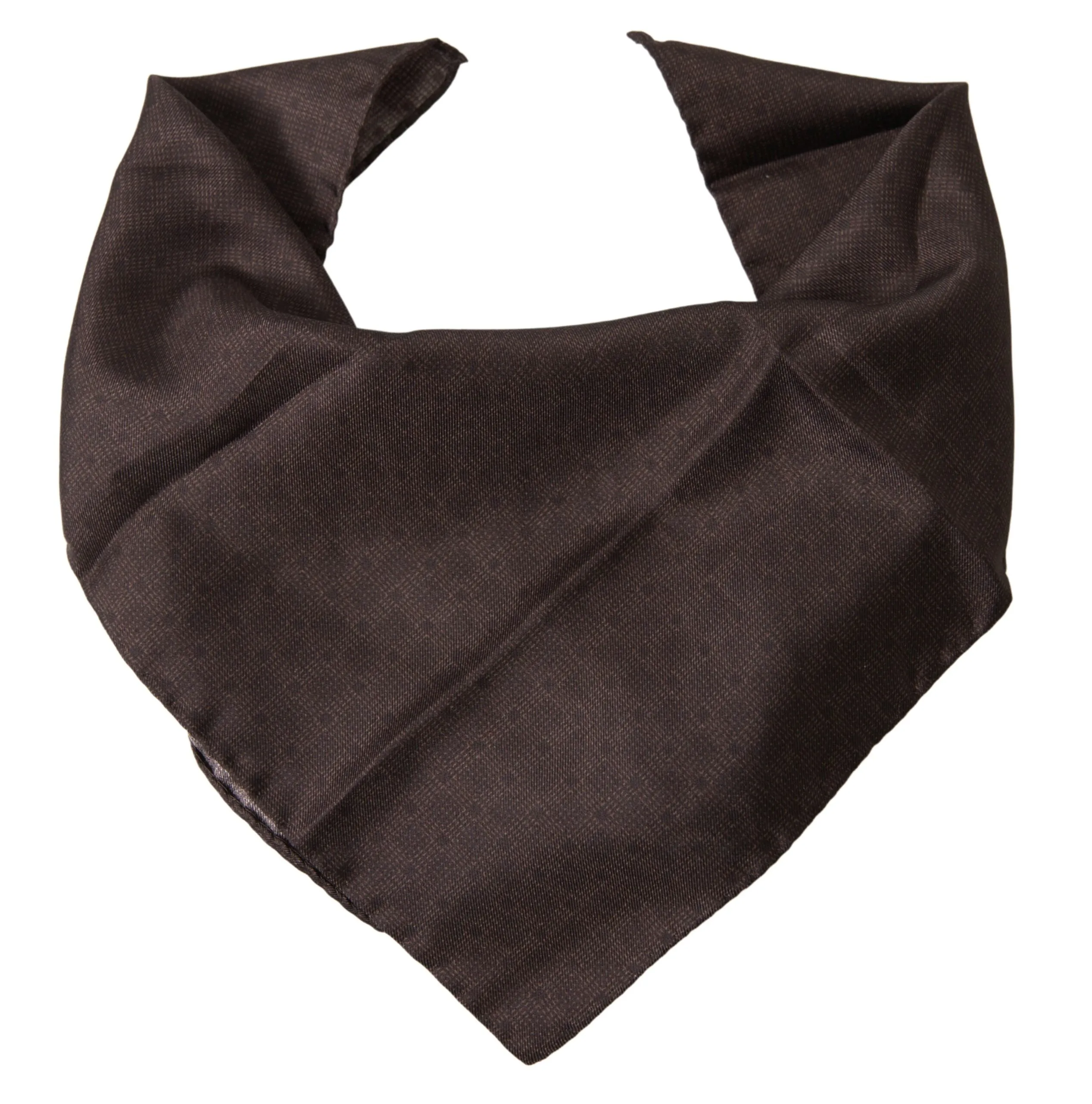 Elegant Silk Men's Square Scarf in Rich Brown sold by Louxly product image thumbnail 2