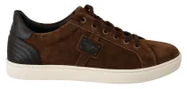 Elegant Leather Casual Sneakers in Brown sold by Louxly