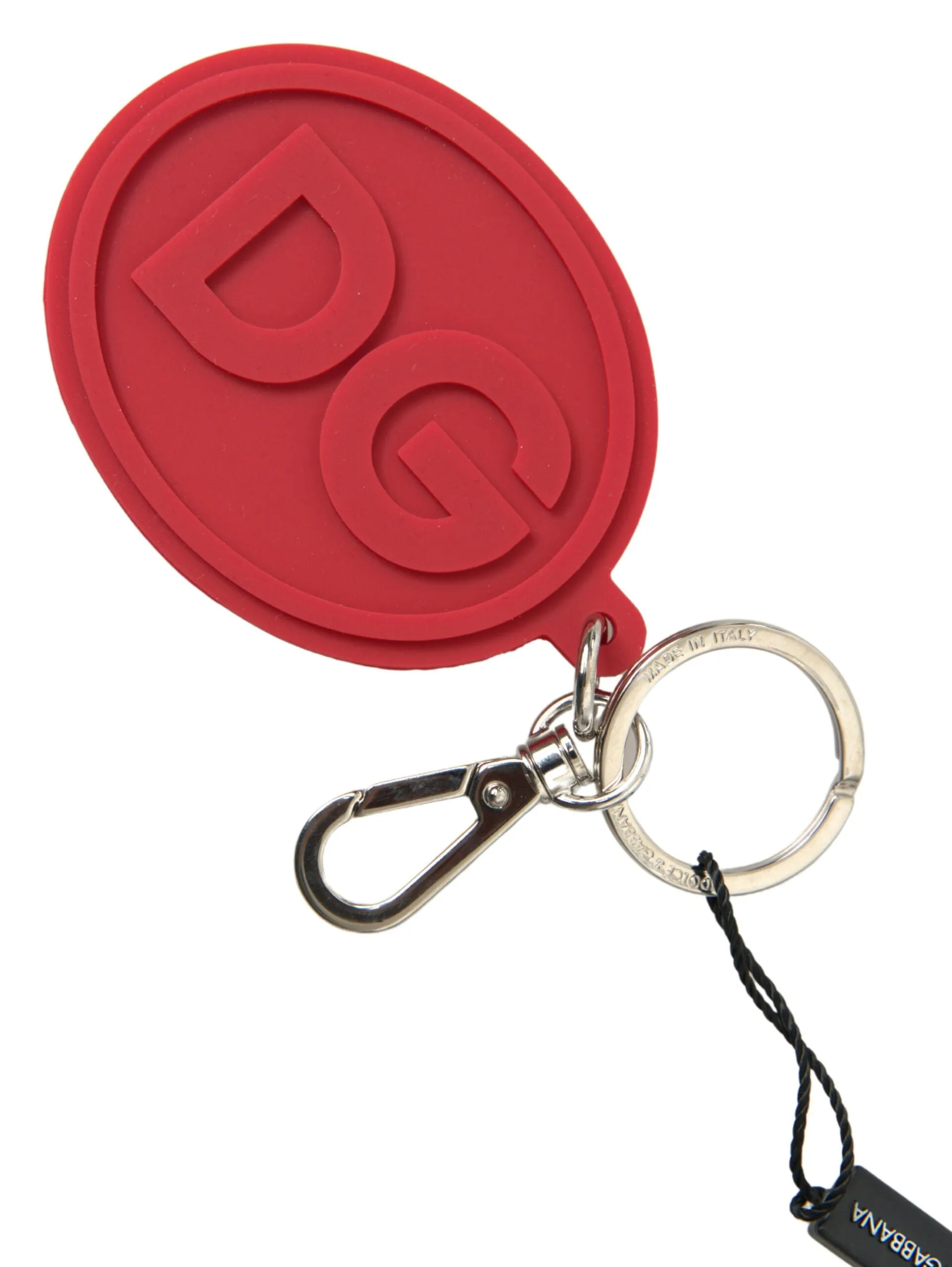 Chic Red Rubber and Brass Designer Keychain sold by Louxly product image thumbnail 2