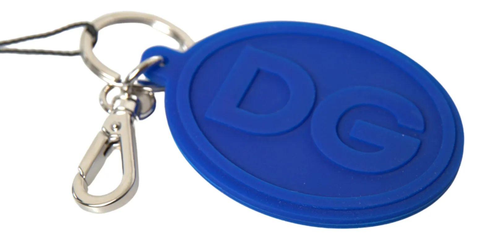 Chic Brass and Rubber Logo Keychain sold by Louxly