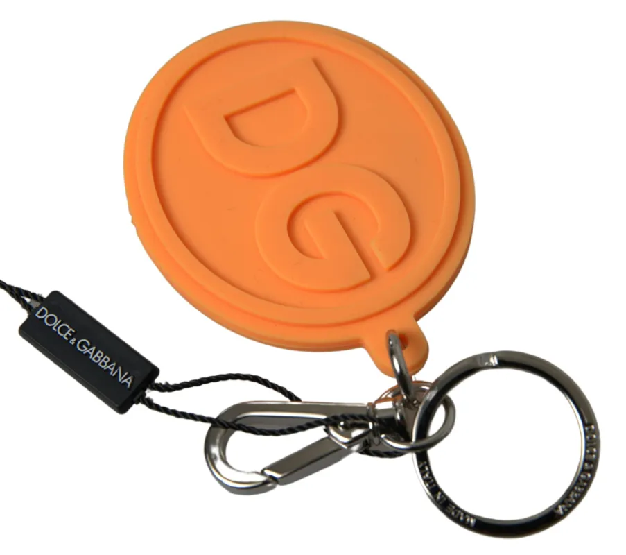 Chic Orange & Gold Keychain Accessory sold by Louxly