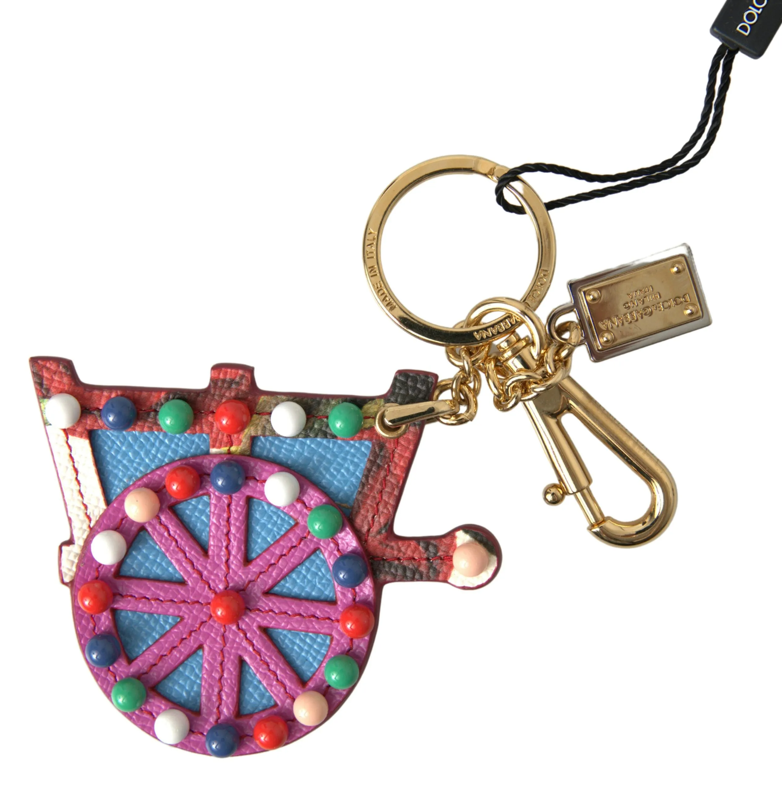Elegant Multicolor Keychain with Gold Accents sold by Louxly