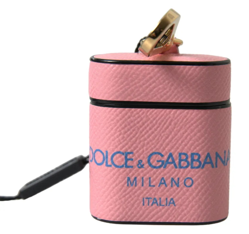 Chic Calf Leather Airpods Case in Pink sold by Louxly