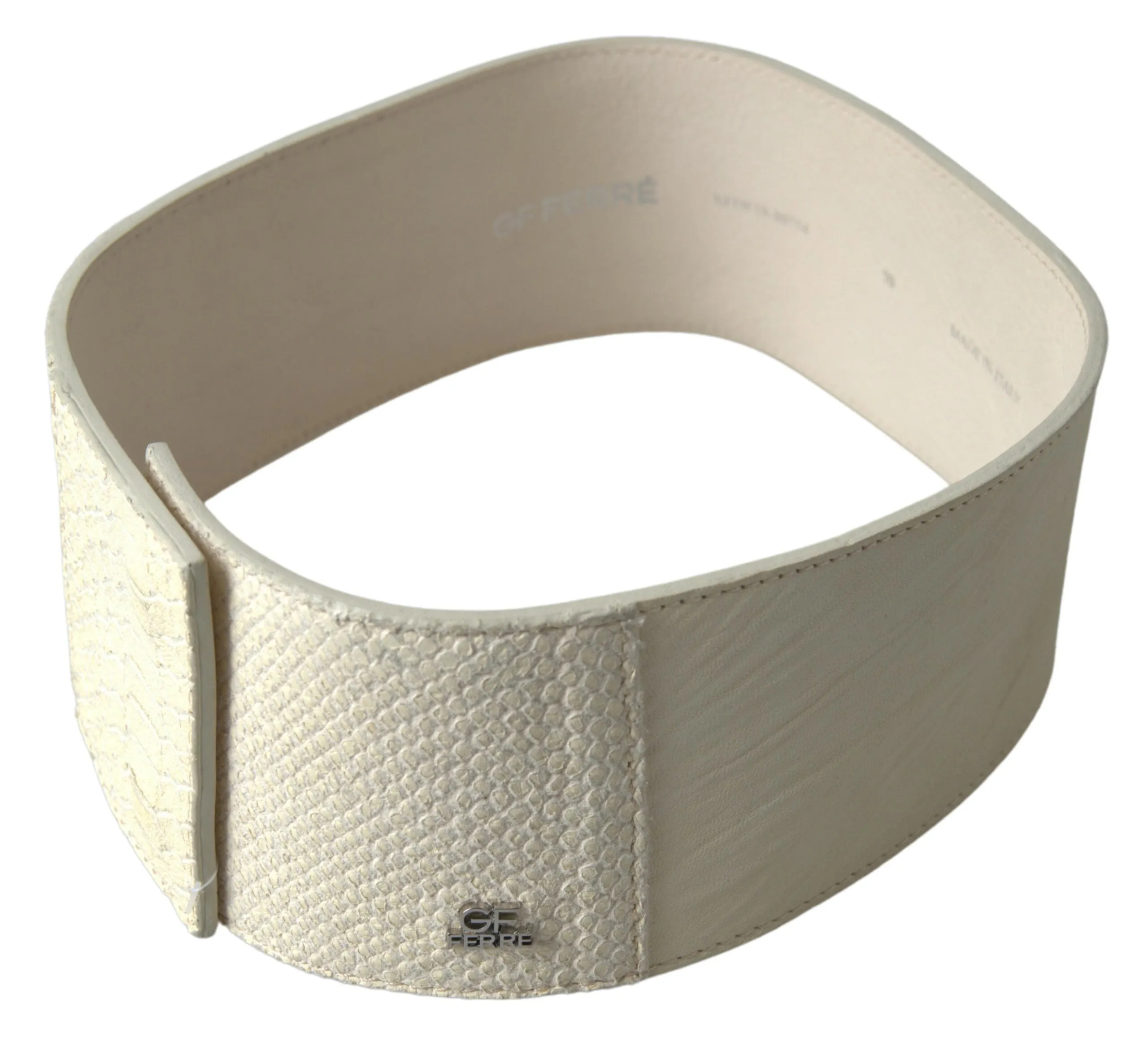 Chic Off White Snap Button Fashion Belt sold by Louxly product image thumbnail 2