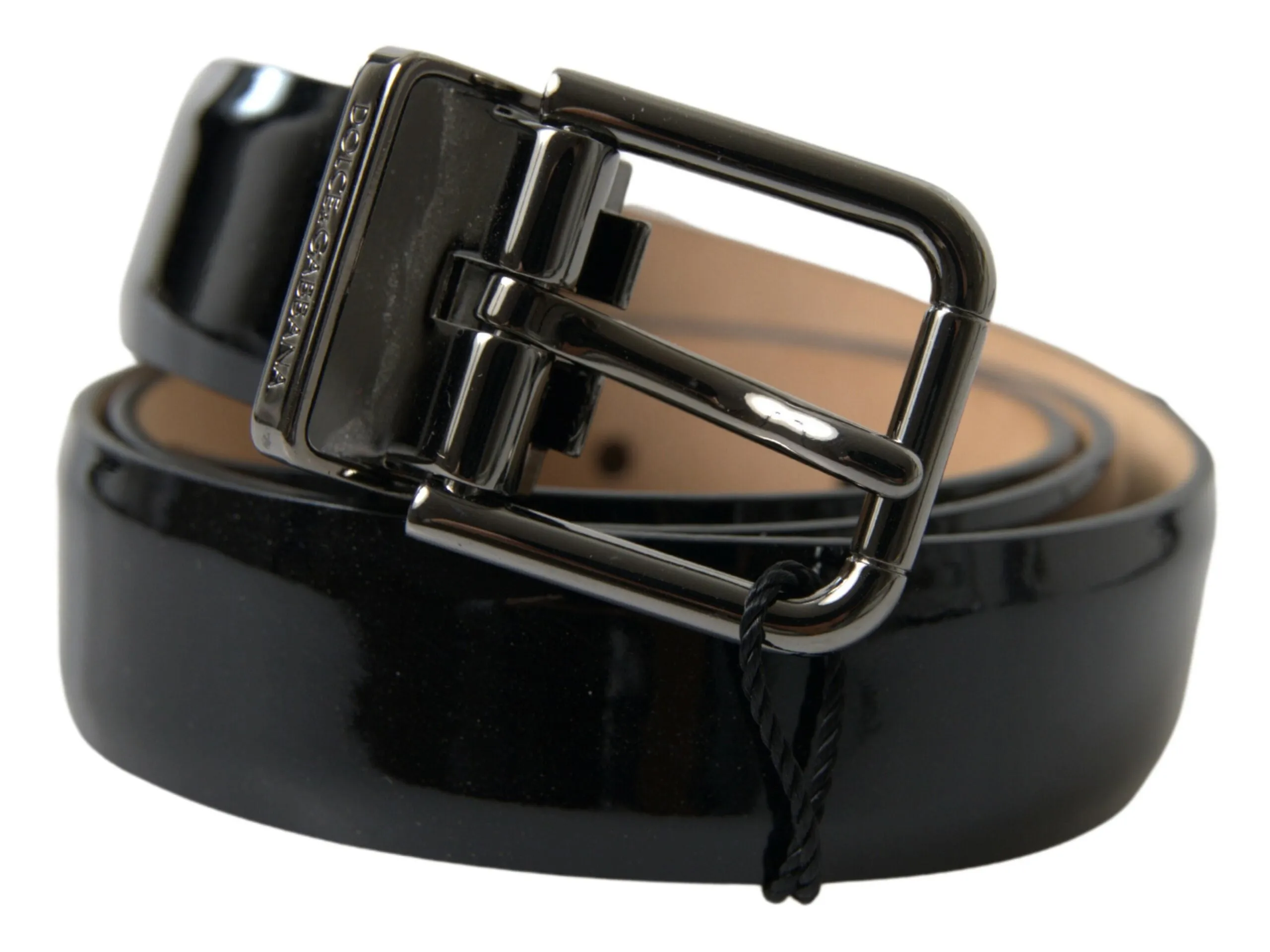 Elegant Black Leather Belt with Metal Buckle sold by Louxly