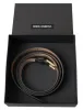 Elegant Italian Leather Belt with Metal Buckle sold by Louxly