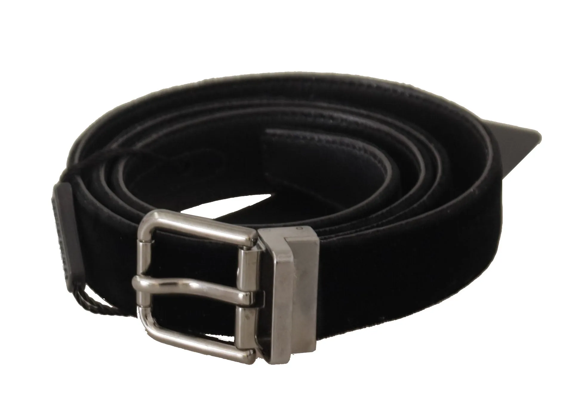 Elegant Black Cotton-Leather D&G Belt sold by Louxly