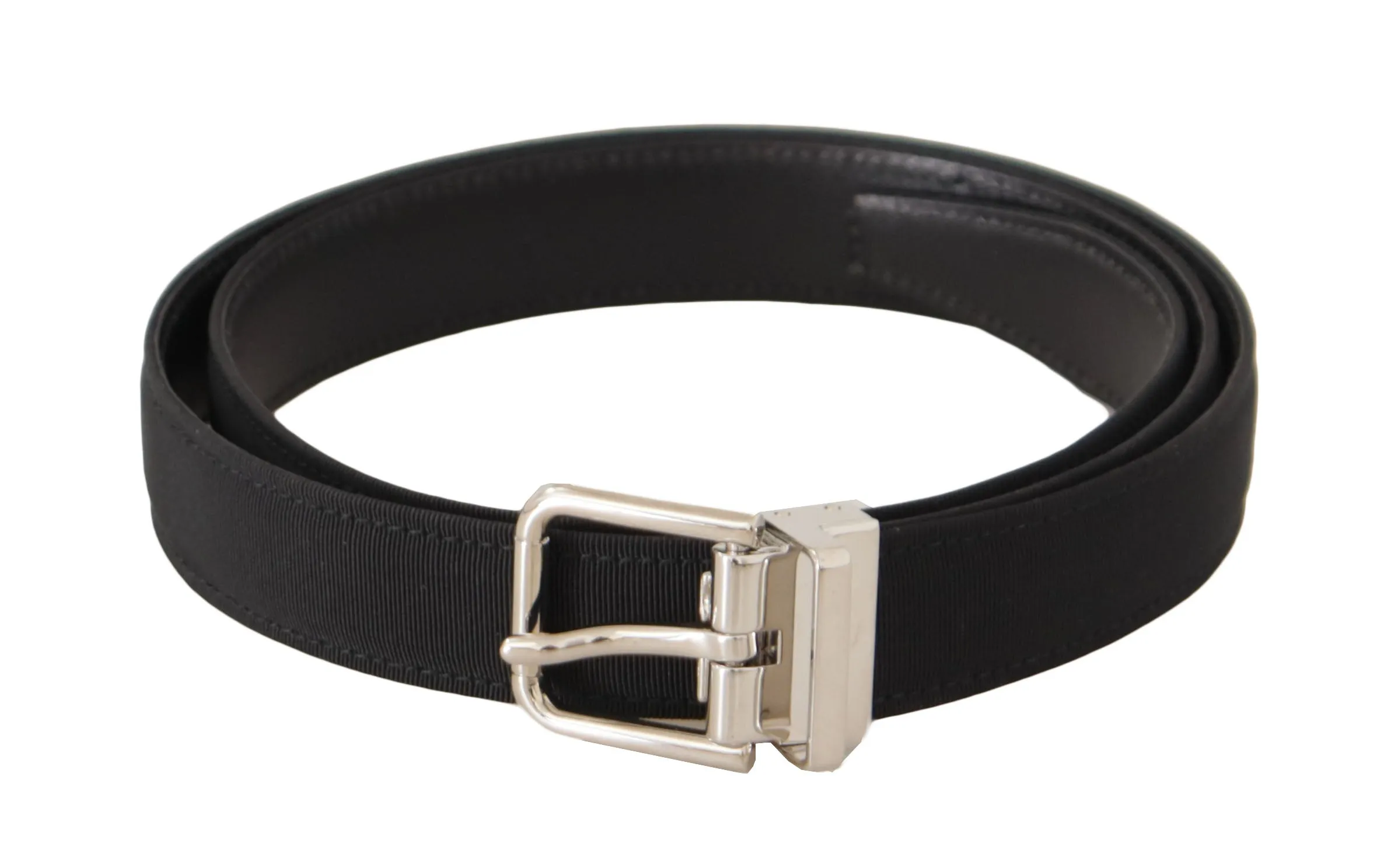 Elegant Black Canvas and Leather Belt sold by Louxly