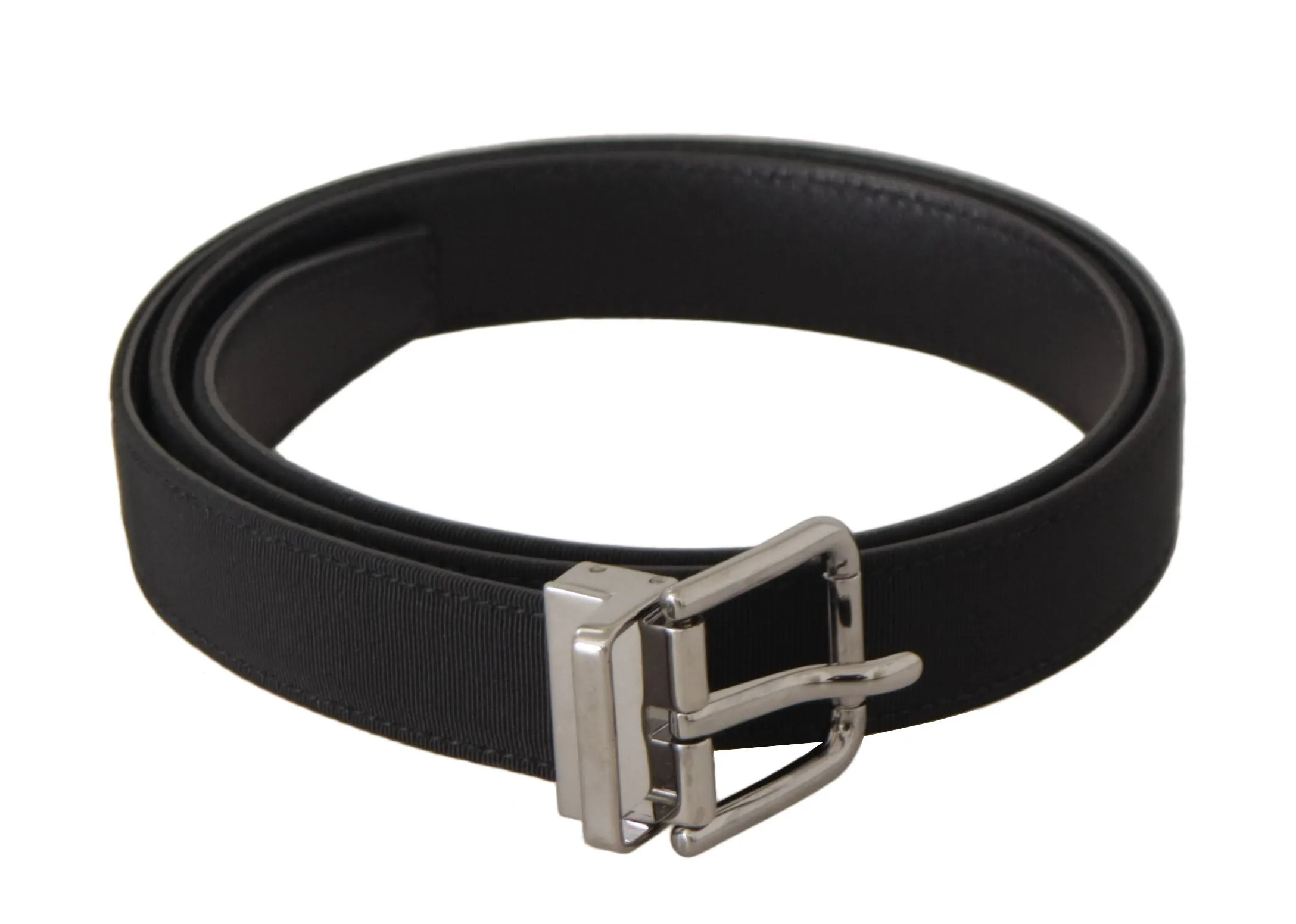 Elegant Black Leather Belt with Metal Buckle sold by Louxly