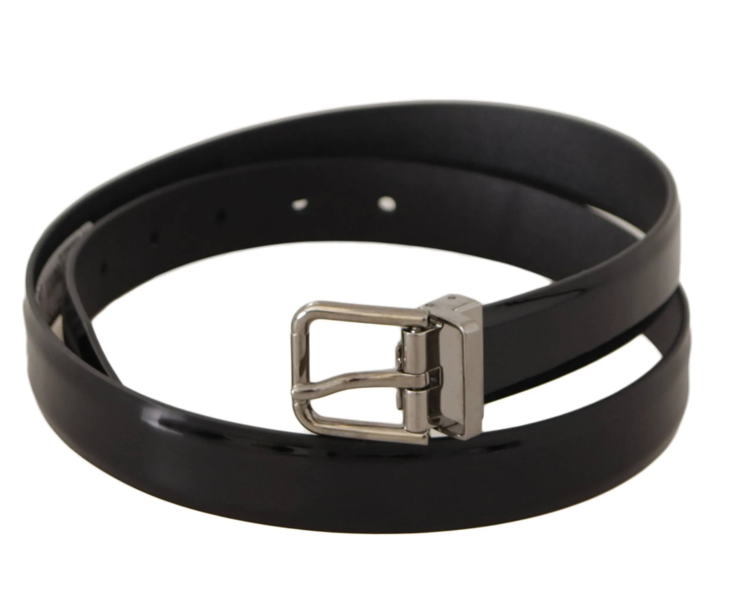Elegant Black Leather Belt with Metal Buckle sold by Louxly product image thumbnail 2