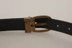 Elegant Leather Belt with Metal Buckle sold by Louxly