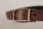 Elegant Leather Belt with Metal Buckle sold by Louxly