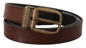 Elegant Leather Belt with Metal Buckle sold by Louxly