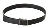 Elegant Black Leather Belt with Metal Buckle sold by Louxly