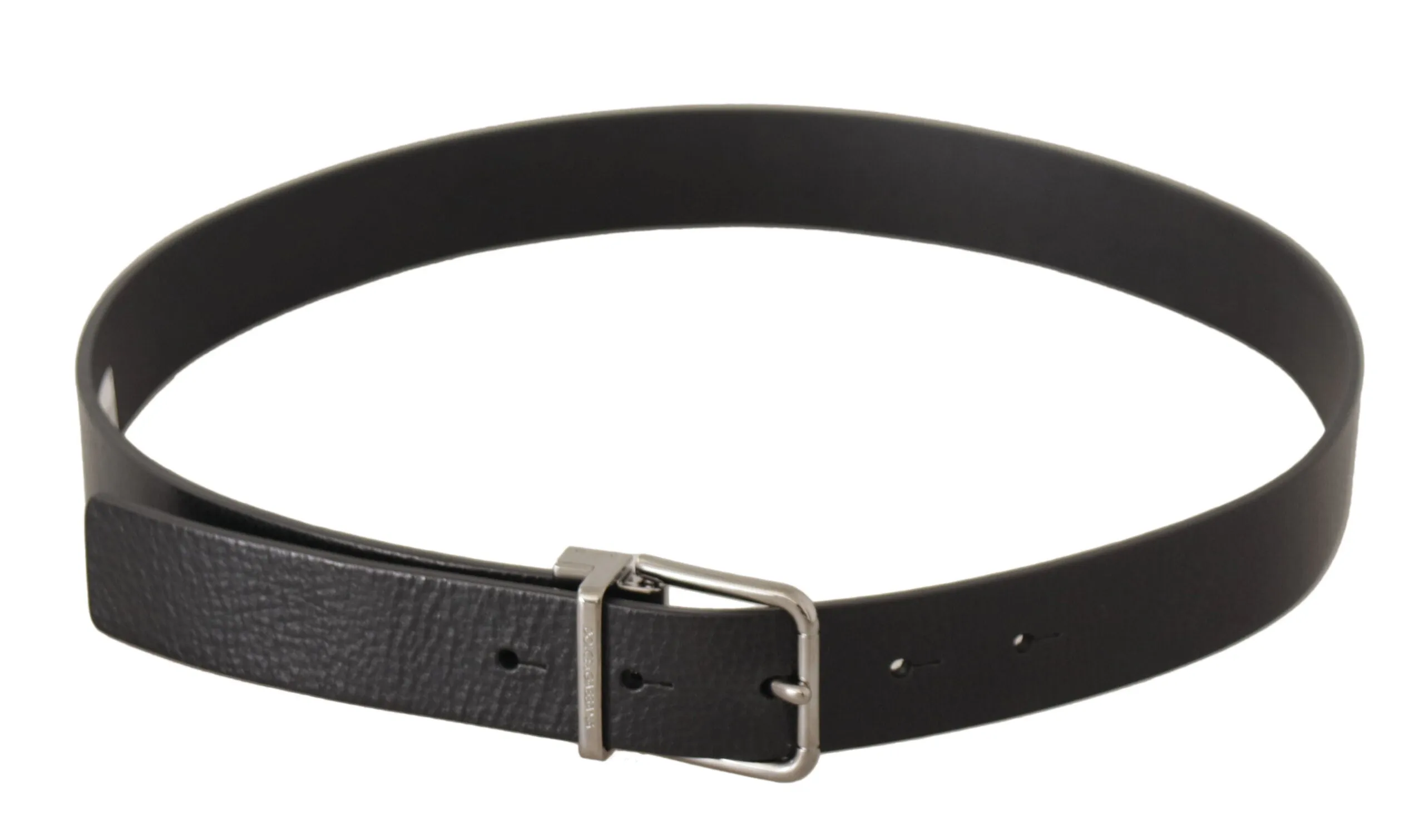 Elegant Black Leather Belt with Metal Buckle sold by Louxly product image thumbnail 5
