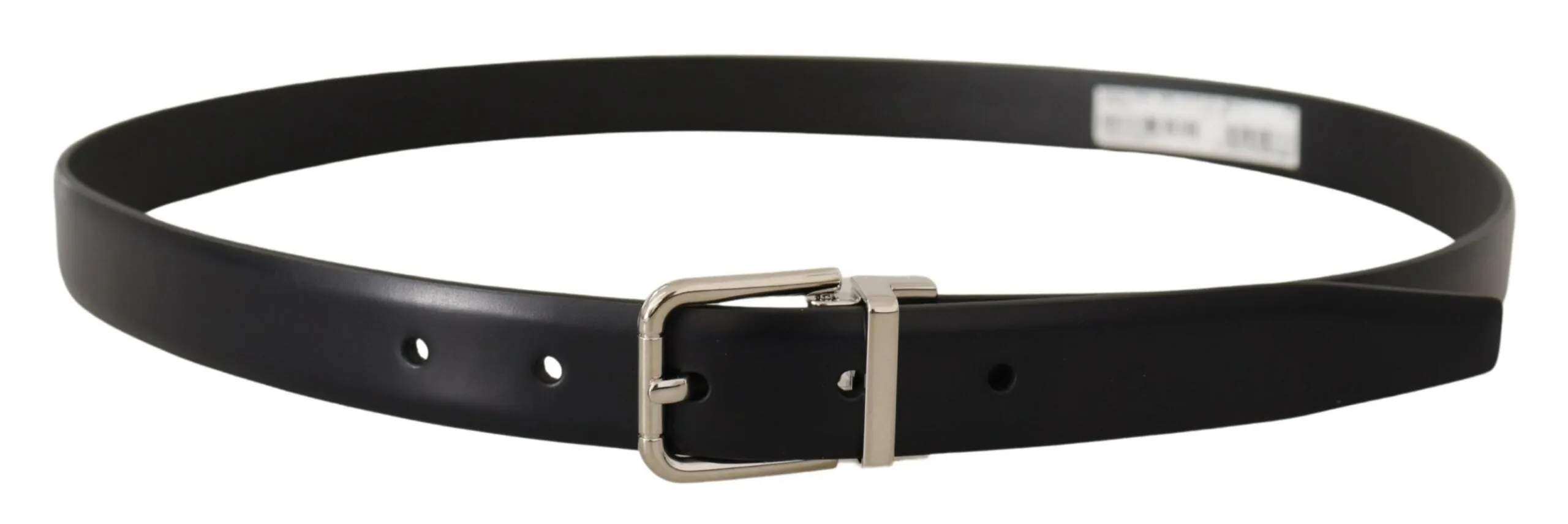 Elegant Black Leather Belt with Metal Buckle sold by Louxly product image thumbnail 3