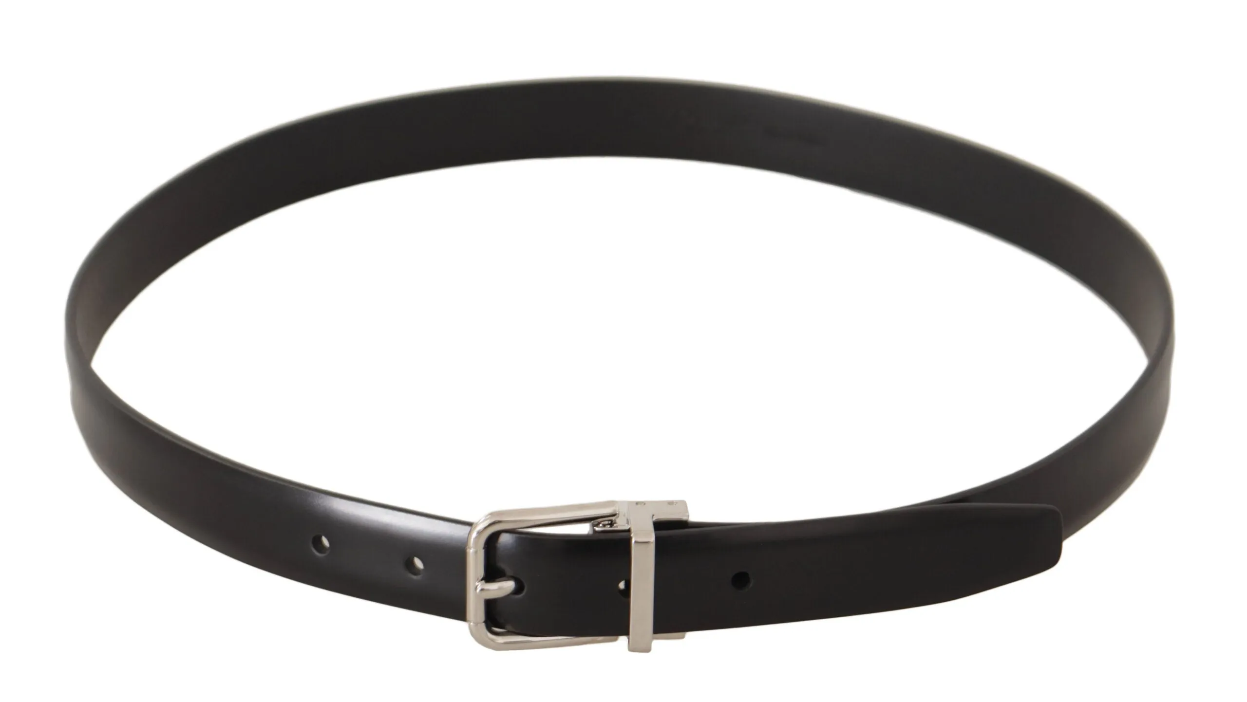 Elegant Black Leather Belt with Metal Buckle sold by Louxly product image thumbnail 3