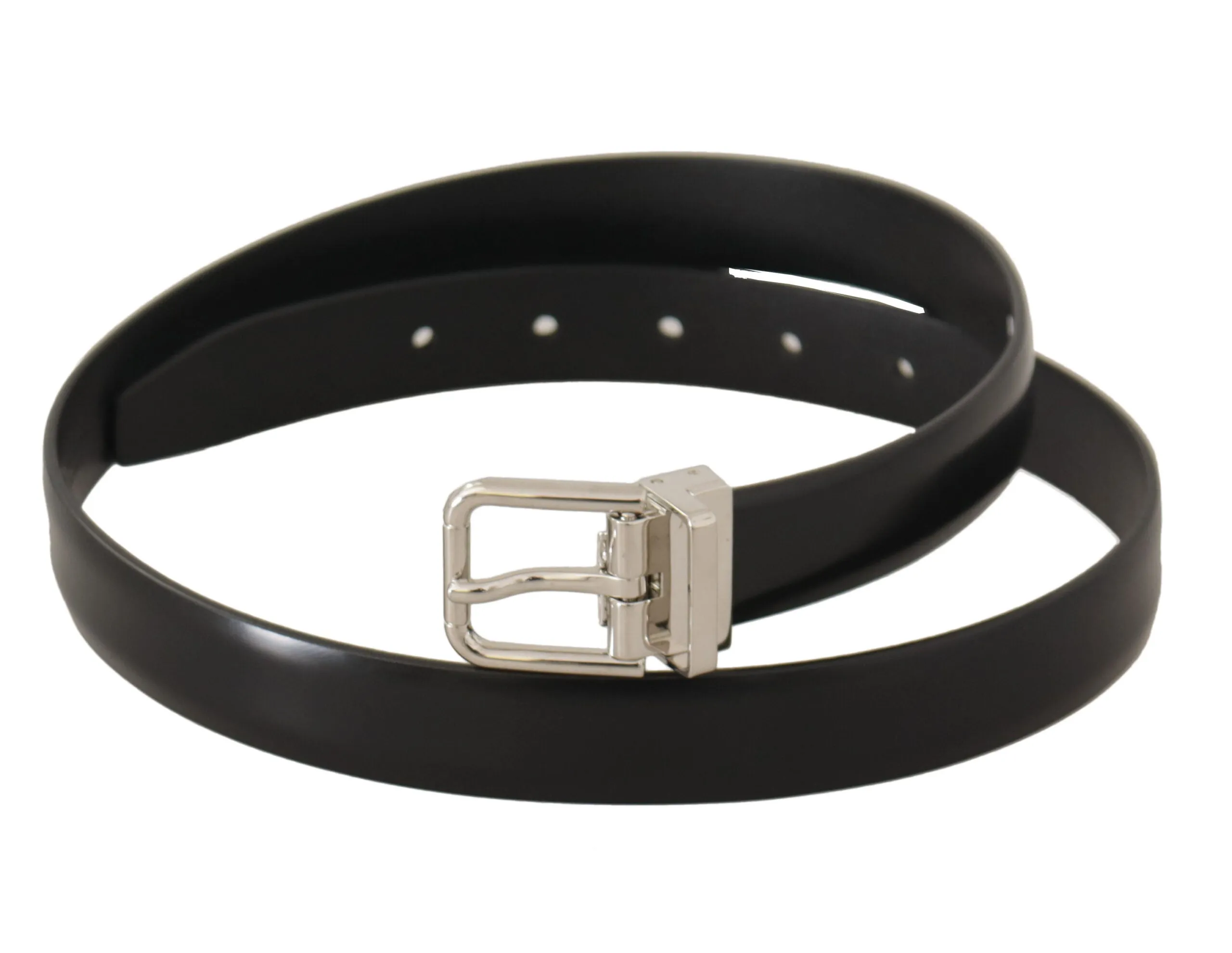 Elegant Black Leather Belt with Metal Buckle sold by Louxly product image thumbnail 2