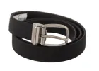 Elegant Black Leather Designer Belt sold by Louxly