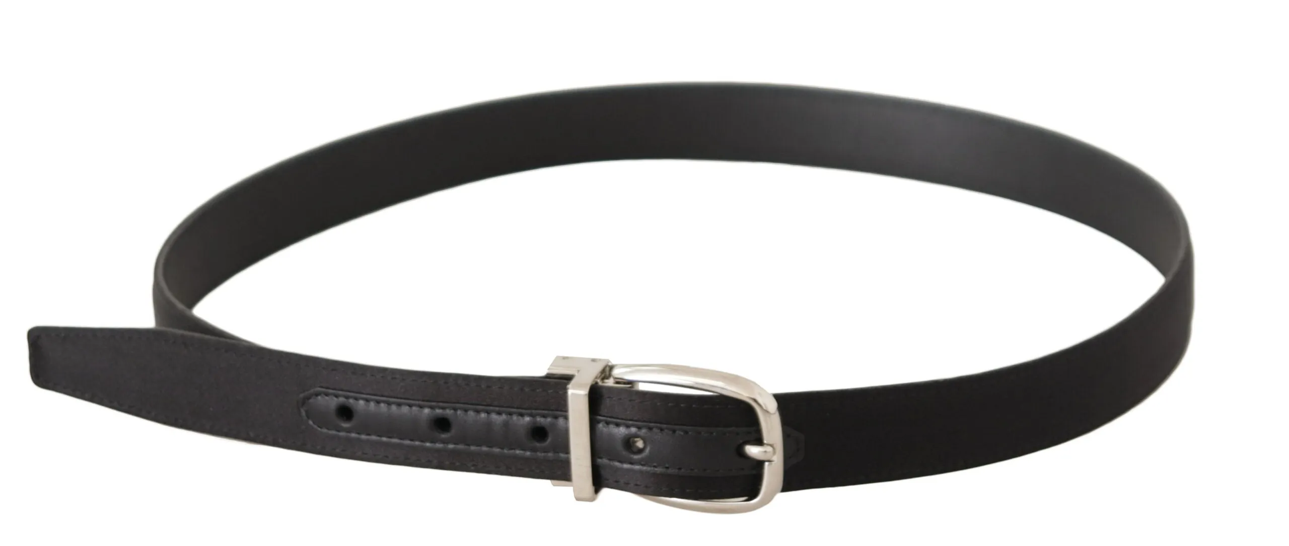 Elegant Black Leather-Canvas Designer Belt sold by Louxly product image thumbnail 2
