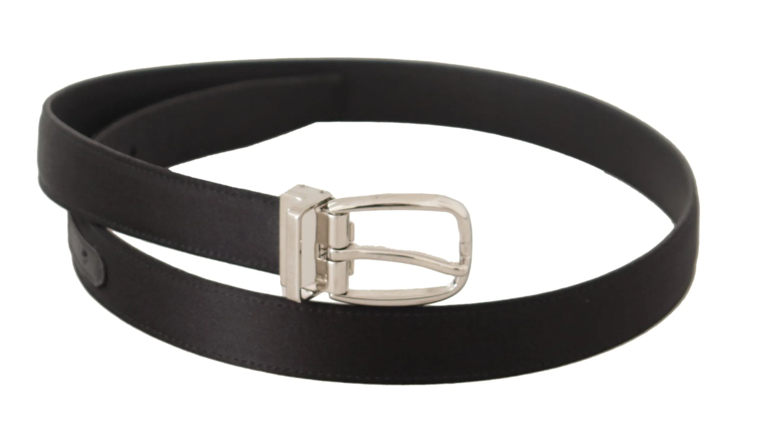 Elegant Black Leather-Canvas Designer Belt sold by Louxly product image thumbnail 3