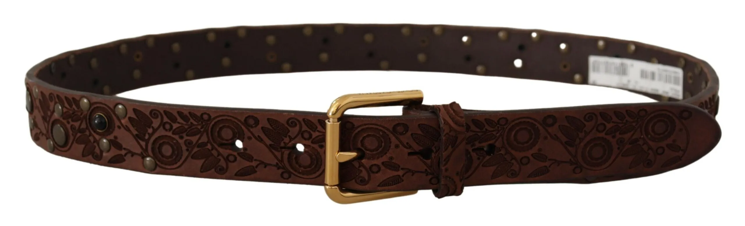 Elegant Leather Belt with Engraved Buckle sold by Louxly product image thumbnail 3
