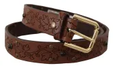 Elegant Leather Belt with Metal Buckle sold by Louxly
