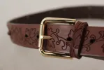 Elegant Leather Belt with Metal Buckle sold by Louxly