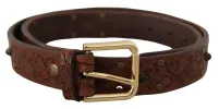 Elegant Leather Belt with Metal Buckle sold by Louxly
