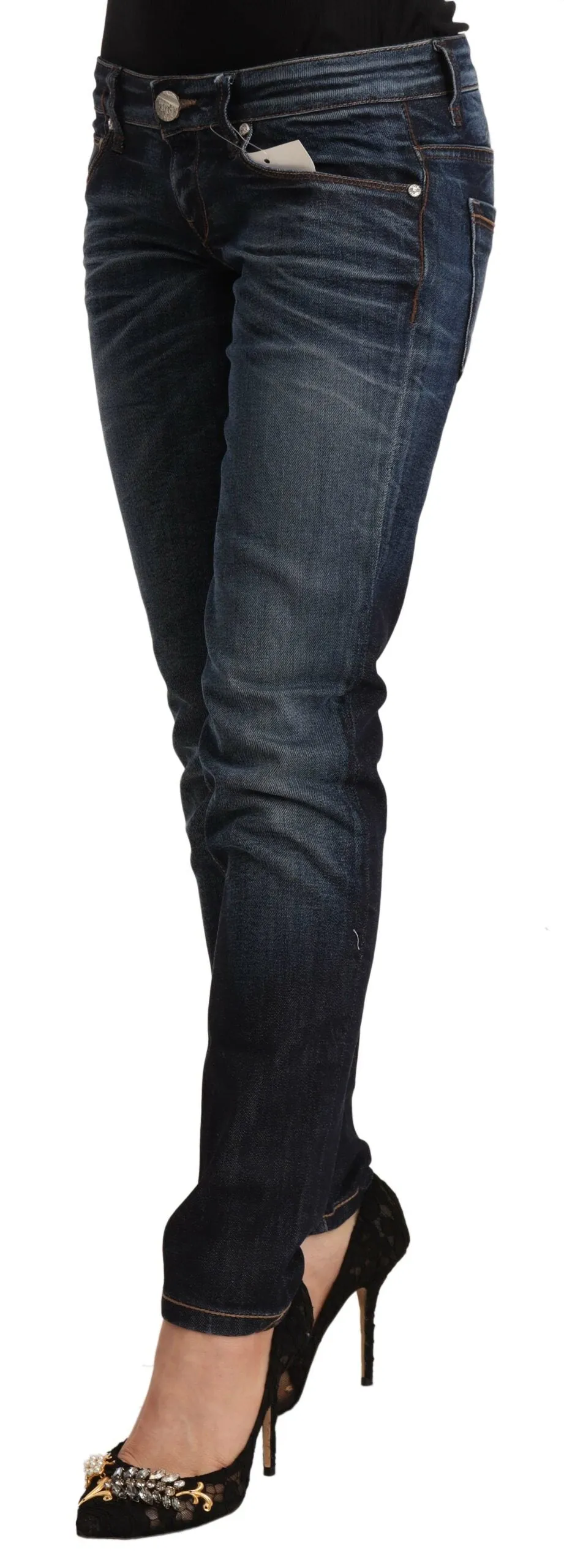 Chic Slim Fit Blue Washed Jeans sold by Louxly product image thumbnail 2