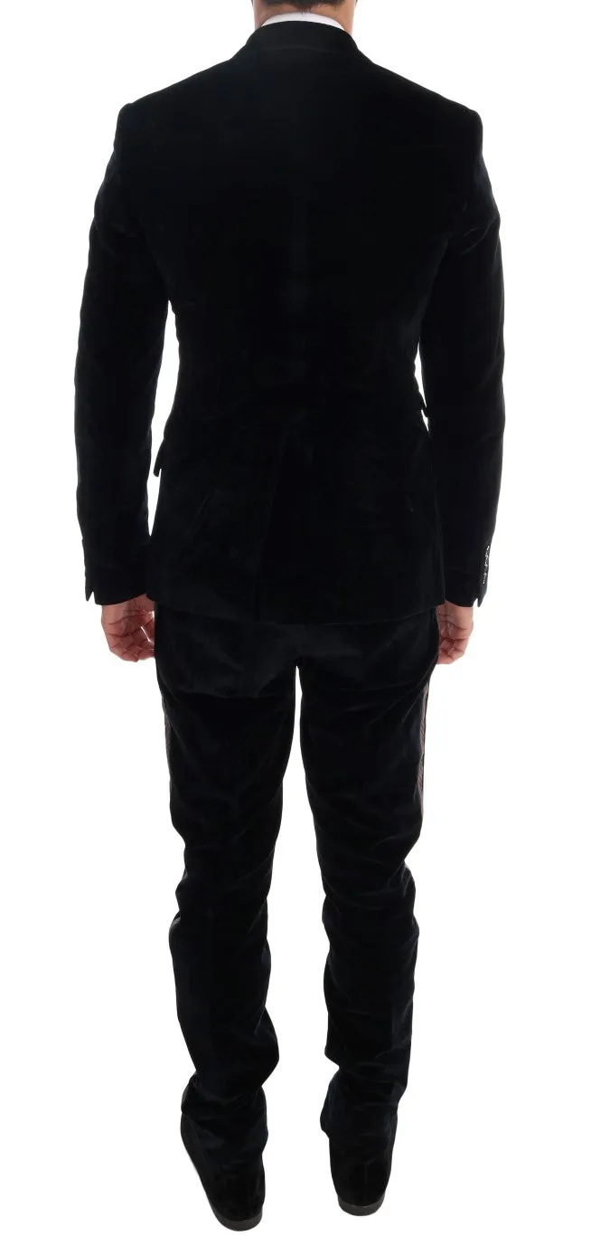 Elegant Blue Three-Piece Slim Fit Suit sold by Louxly product image thumbnail 3