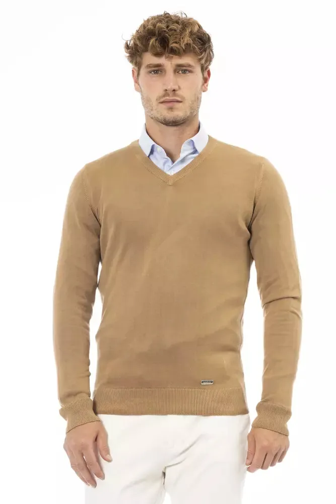 Beige Modal Men Sweater sold by Louxly