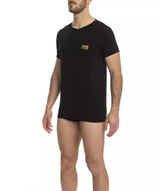 Black Cotton Men T-Shirt sold by Louxly